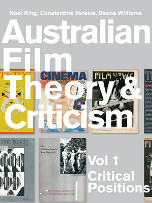 cover image of Australian Film Theory and Criticism, Volume 1